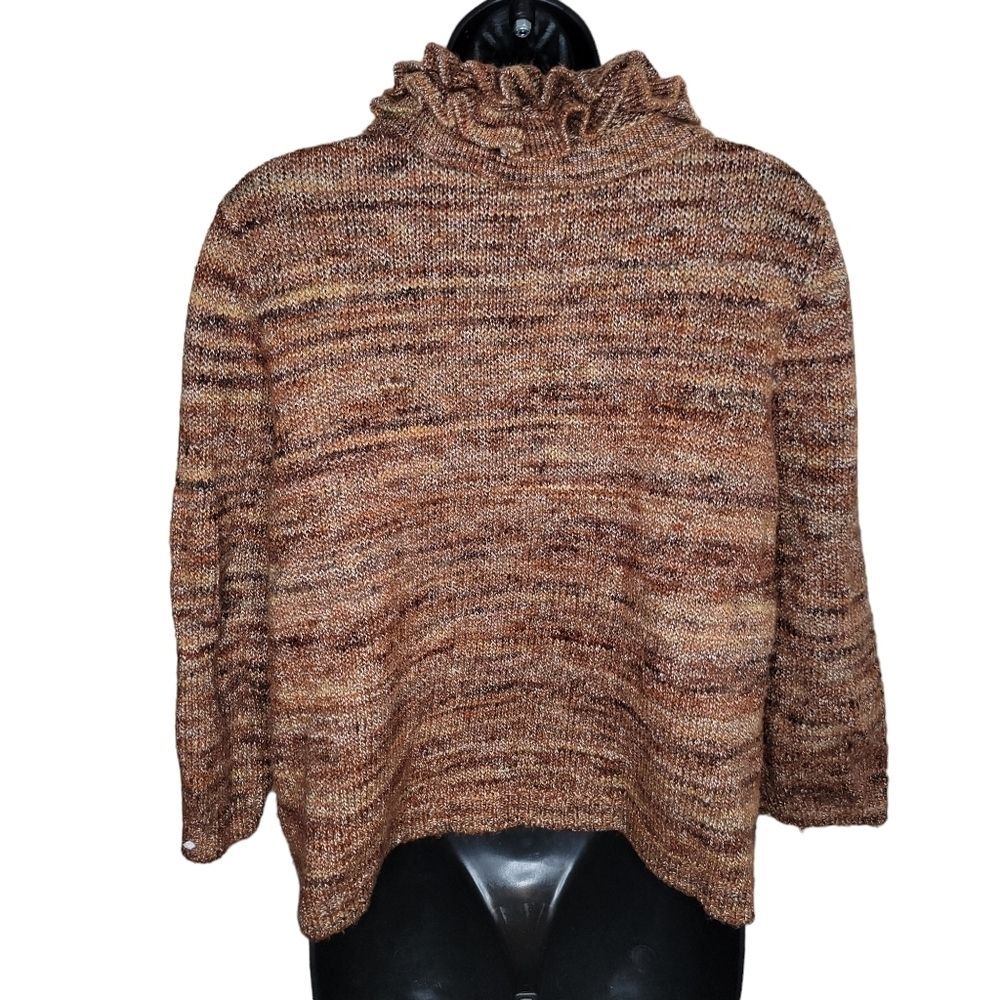 Ruby Rd. Ruffle neck cardigan sweater size XL - Picture 2 of 7